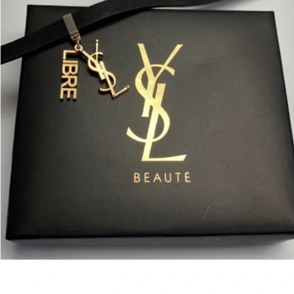 New YSL Black leather Necklace and or Bracelet with gold tone charms - Picture 9 of 9